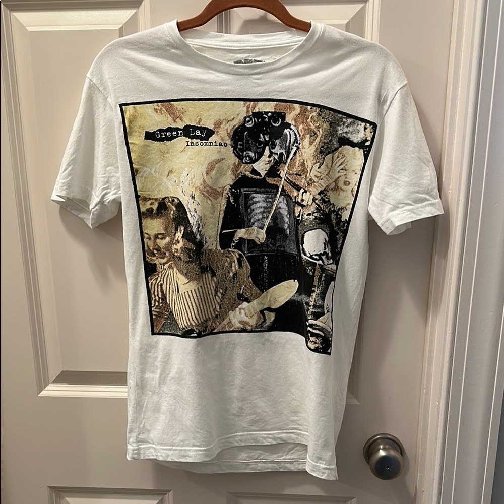 Green Day Insomniac Graphic Tee - White